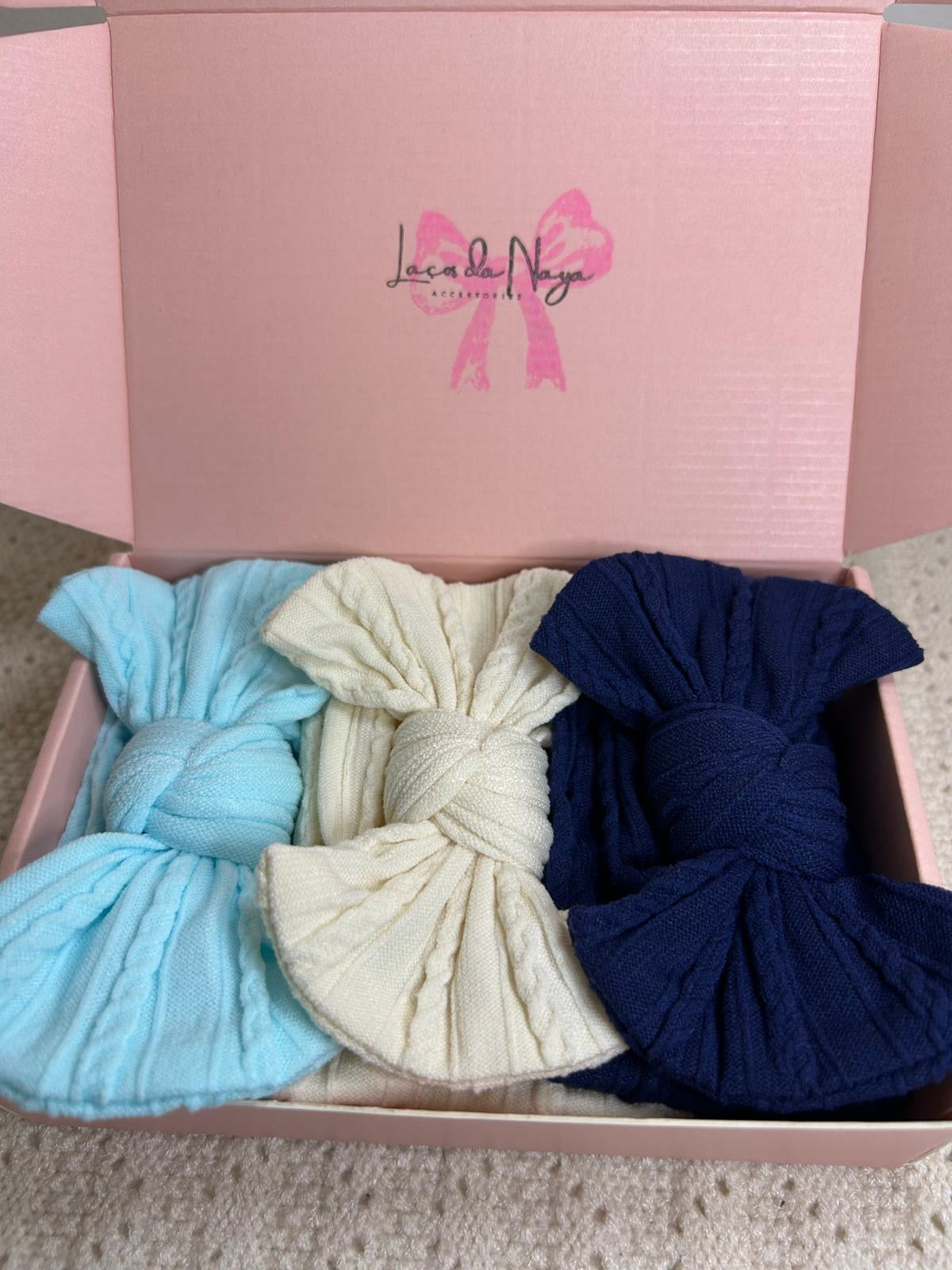3 Set | Sky Blue, Cream Ivory, Navy Blue
