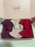 3 Set | Burgundy, Dusty Pink, Ruby Red