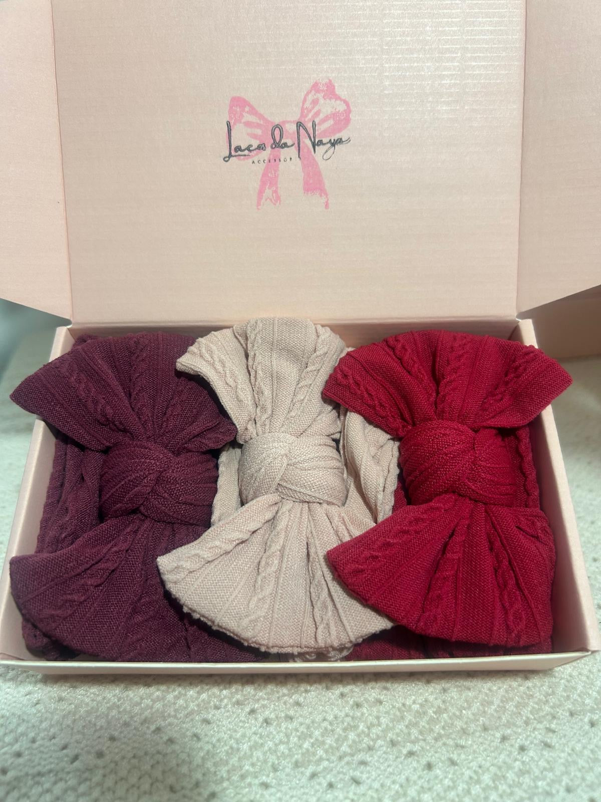 3 Set | Burgundy, Dusty Pink, Ruby Red