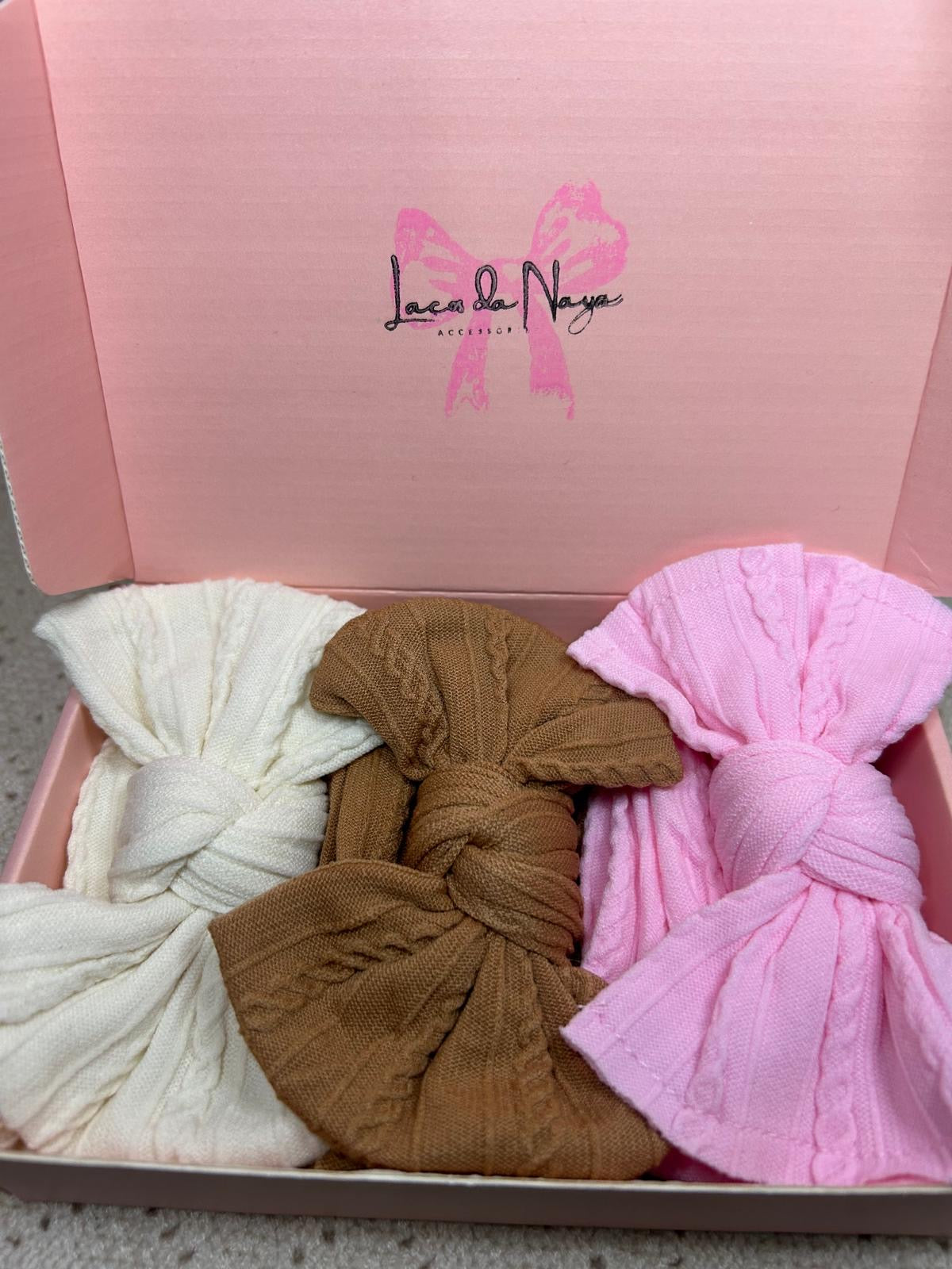 3 Set | Cream Ivory, Chestnut Brown, Flamingo Pink