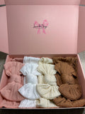 4 Set | Classic Pink, Snow White, Cream Ivory, Hazel Brown