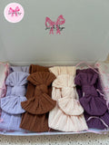 4 Set | Lavender, Chestnut Brown, Pale Peach, Plum Purple