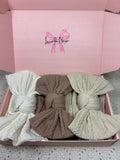 3 Set | Cream Ivory, Sepia Brown, Tan Beige
