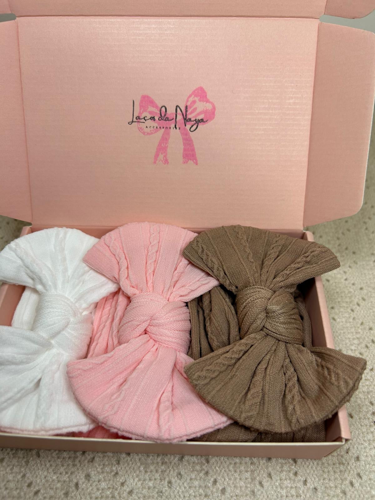 3 Set | Snow White, Rose Pink, Sepia Brown