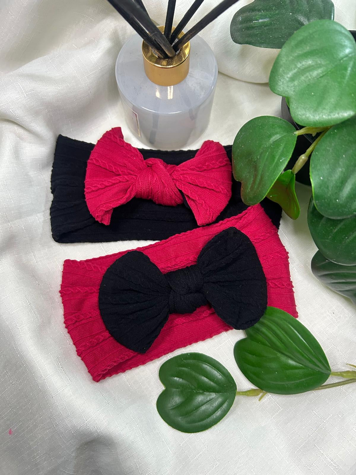 Twin Set | Ebony Black & Ruby Red