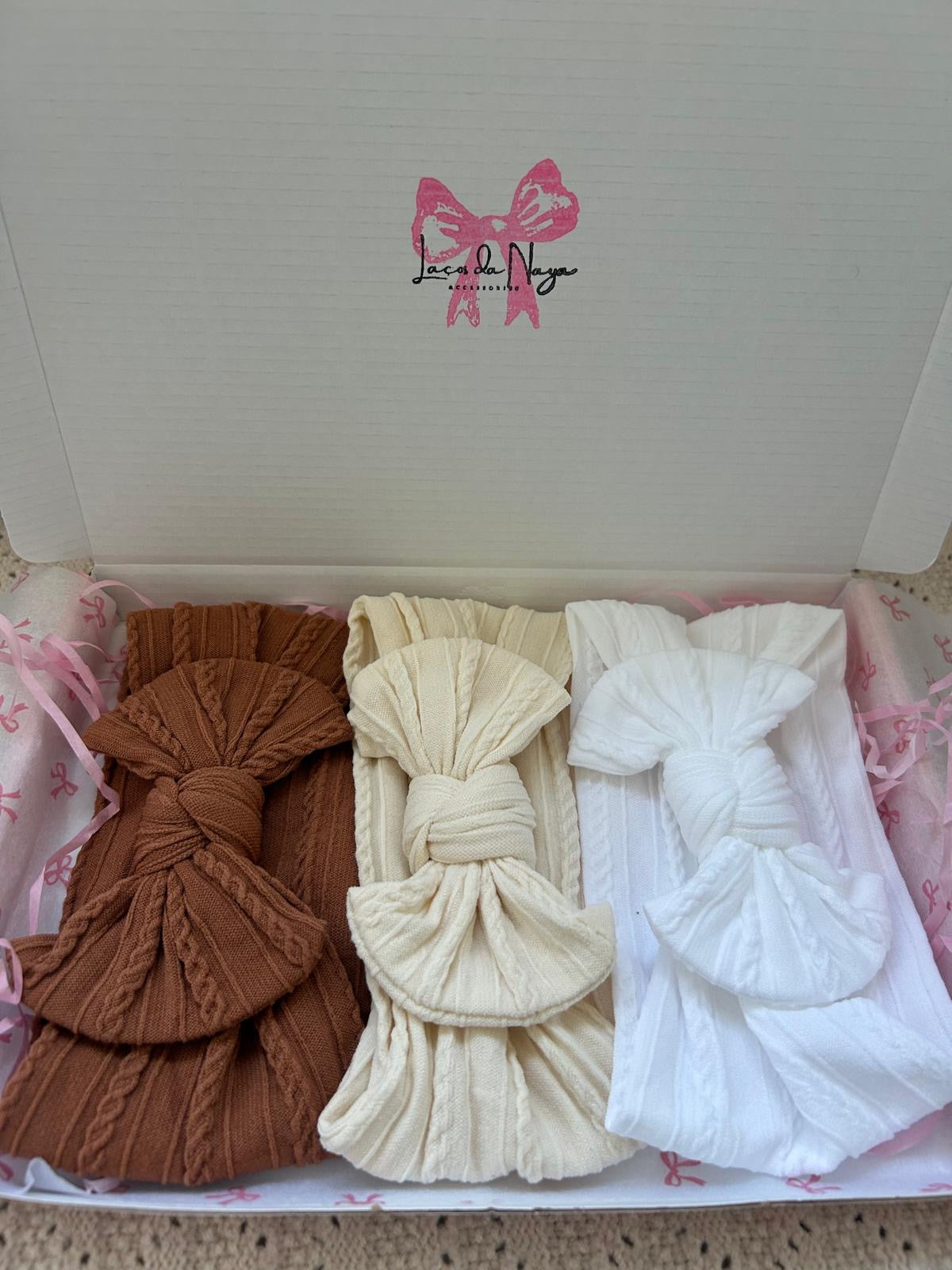 3 Set | Chestnut Brown, Pale Peach, Snow White