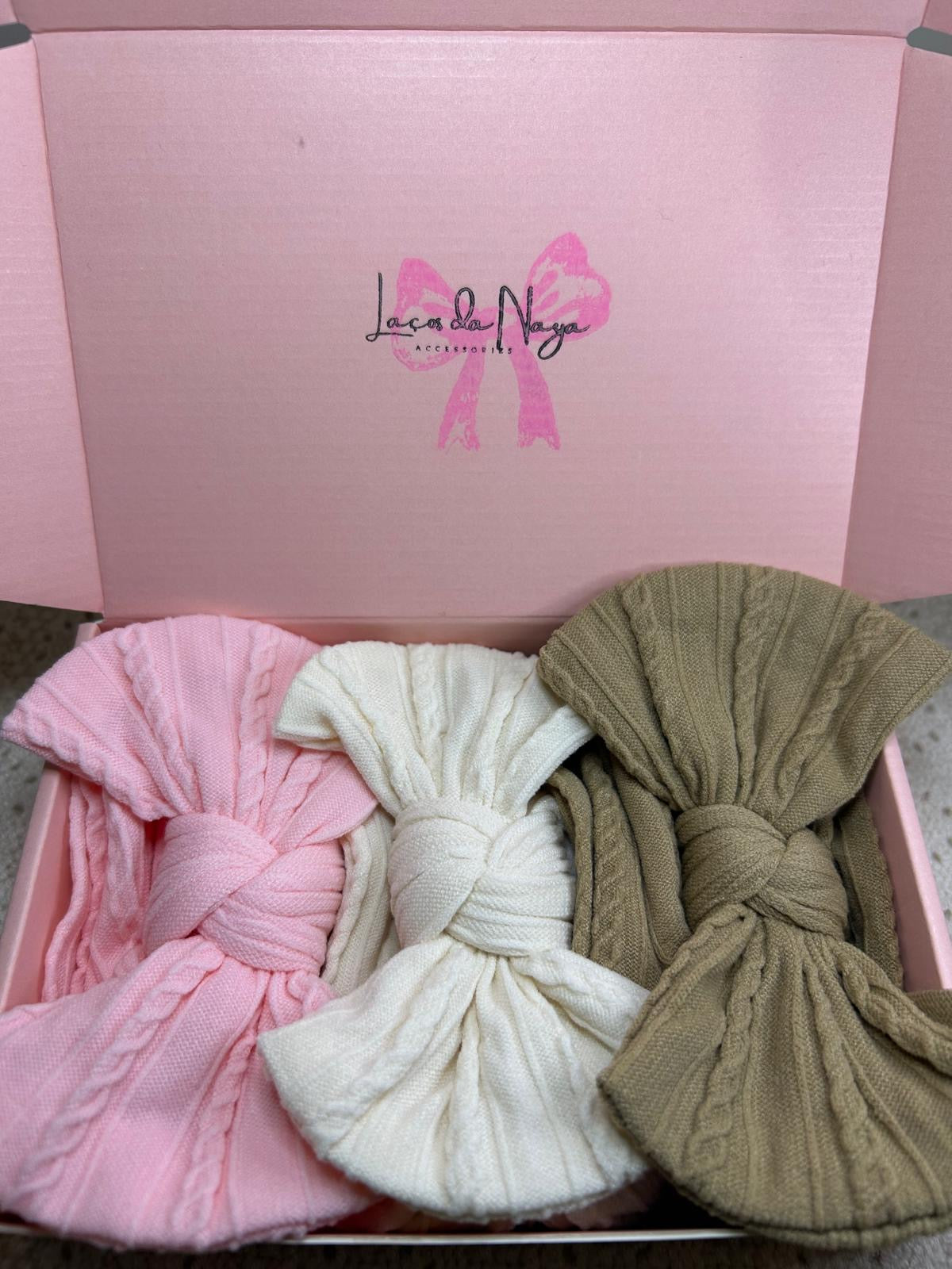 3 Set | Flamingo Pink, Cream Ivory, Khaki